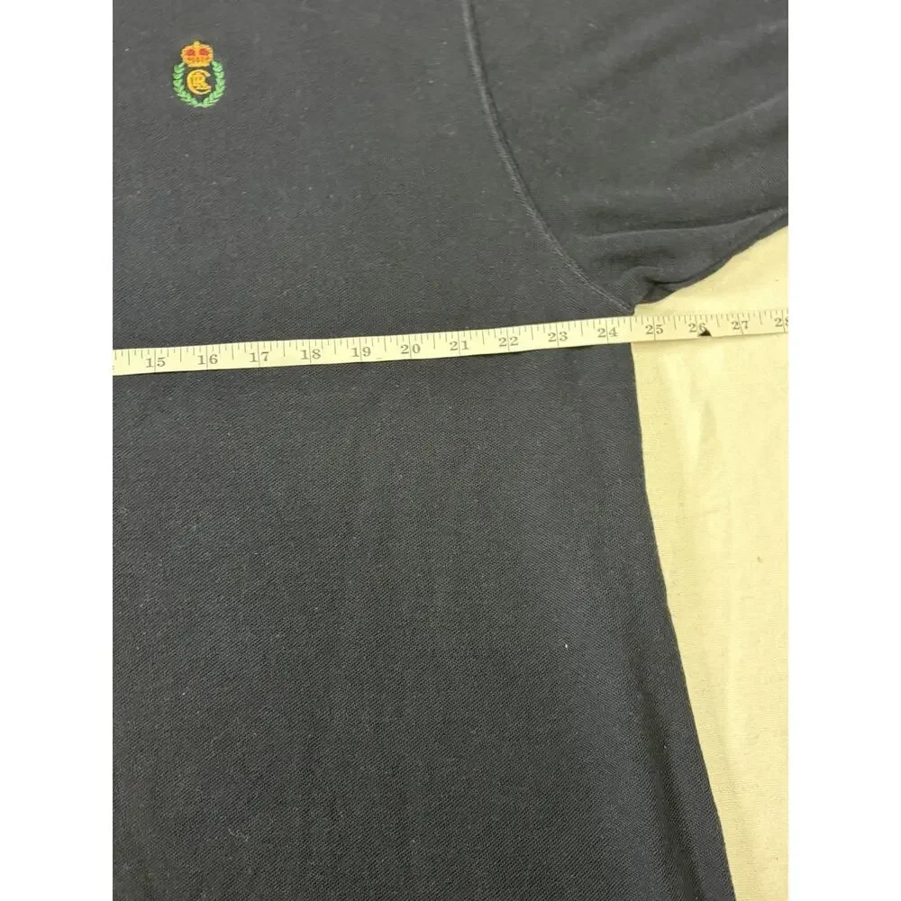 VTG Chaps Ralph Lauren Polo Shirt Men’s XL Navy Crest Logo 100% Cotton Classic
